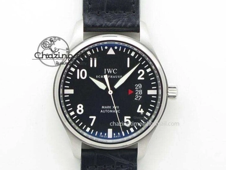 MIROTIME 0513 Youthful Pilot Spitfire 3878 Chrono BP Gray Dial SS On Black Leather Strap A 7368